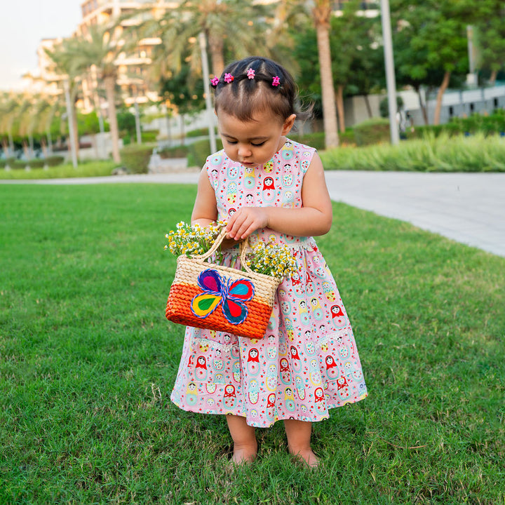 Babushka Doll Dress in Pink