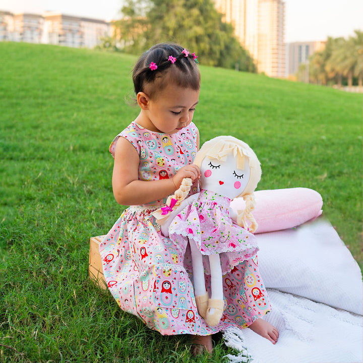 Babushka Doll Dress in Pink